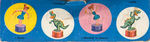 "HOPPY THE HOPPAROO & WILMA FLINTSTONE PUSH BUTTON PUPPETS" BOXED SET.