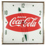 “DRINK COCA-COLA” FISHTAIL CLOCK.