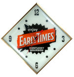 “ENJOY EARLY TIMES KENTUCKY BOURBON” LIGHTED CLOCK.