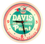 “DAVIS OF BALTIMORE PAINT” LIGHTED CLOCK.