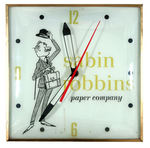 “SABIN ROBBINS PAPER COMPANY” LIGHTED CLOCK.