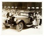 TY COBB & EDDIE COLLINS 1927 CAR PRESENTATION NEWS SERVICE PHOTO.