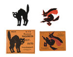 HALLOWEEN WITCH/CAT/BOXED CUT-OUTS.