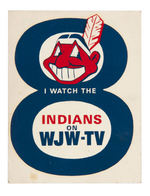 CLEVELAND INDIANS DECAL/STICKERS LOT OF 13.