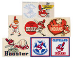 CLEVELAND INDIANS DECAL/STICKERS LOT OF 13.