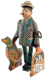 "JOE PENNER" MARX WIND-UP DUCK AND DUCK CANDY CONTAINER.