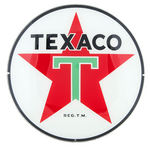 “TEXACO /D-X ETHYL” GAS GLOBE INSERT GLASS PAIR.