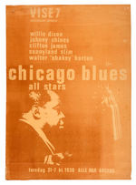 "CHICAGO BLUES ALL STARS" 1969 NIGHTCLUB POSTER.