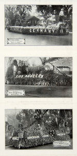 1932 OLYMPICS/PASADENA TOURNAMENT OF ROSES PARADE DIE-CUT CARD FOLDER.