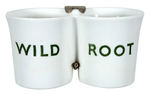 "WILD ROOT" EARLY GLAZED CHINA DOUBLE SHAVING MUG.