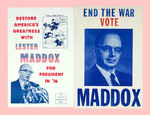 GEORGE WALLACE CIRCA 1968/LESTER MADDOX 1972-76 POSTERS.