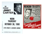 CARTER THREE 1976-1980 NYC POSTERS INCLUDING ANTI-REAGAN.