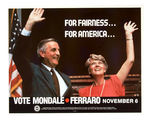 MONDALE/FERRARO FOUR LABOR UNION ISSUED JUGATE POSTERS.