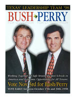 BUSH FOR TEXAS GOVERNOR 1998 POSTER PAIR.