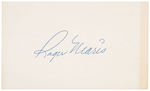 YANKEE LEGEND ROGER MARIS SIGNED CARD.