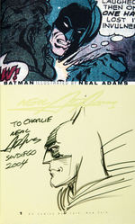 "BATMAN ILLUSTRATED BY NEAL ADAMS" SIGNED & SKETCHED BOOK.