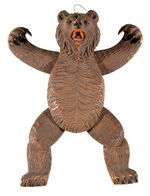 CARVED WOODEN JUMPING BEAR TOY C. EARLY 1900s AND LIKELY FROM BERNE SWITZERLAND.