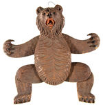 CARVED WOODEN JUMPING BEAR TOY C. EARLY 1900s AND LIKELY FROM BERNE SWITZERLAND.
