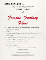 "FAMOUS FANTASY FILMS" #1 HORROR/FANTASY FANZINE & ORDER FORM.