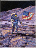 ASTRONAUT ALAN BEAN SIGNED “JIM IRWIN INDOMITABLE ASTRONAUT” GICLEE CANVAS LIMITED EDITION PRINT.