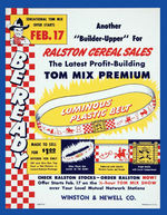 TOM MIX RALSTON PREMIUM PAIR & RETAILER'S SHEET.