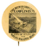 RARE 1904 EXPO BUTTON SHOWING "CAMP LEWIS/CITY OF TENTS."