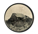 EARLY 1911 BUTTON FROM TOWN LAURA WILDER MADE FAMOUS AS "LITTLE TOWN ON THE PRAIRIE."