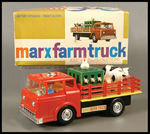 "MARX BATTERY OPERATED TRICKY ACTION FARM TRUCK."