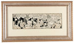 "SUPERMAN" 1945 FRAMED DAILY COMIC STRIP ORIGINAL ART.