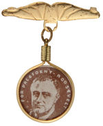 PAIR OF ROOSEVELT/WALLACE AND WILLKIE/McNARY PENDANT JUGATES.