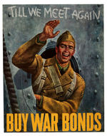 WWII CHILDREN AND SOLDIER WAR BONDS POSTER PAIR.