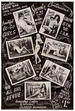 "ZORITA'S SHOW BAR" BURLESQUE POSTER WITH NUDE STRIPPERS.