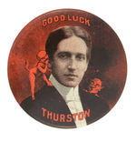 "GOOD LUCK THURSTON" CLASSIC MAGICIAN'S BUTTON.