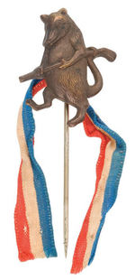 TAFT BILLY POSSUM 1908 FIGURAL STICKPIN UNLISTED IN HAKE.