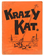 "KRAZY KAT - A JAZZ PANTOMIME" ILLUSTRATED MUSIC BOOK.