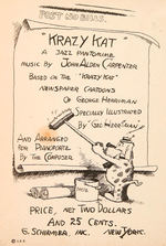 "KRAZY KAT - A JAZZ PANTOMIME" ILLUSTRATED MUSIC BOOK.