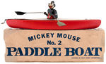 "MICKEY MOUSE NO. 2 PADDLE BOAT" VERY RARE BOXED WIND-UP TOY.