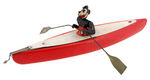 "MICKEY MOUSE NO. 2 PADDLE BOAT" VERY RARE BOXED WIND-UP TOY.