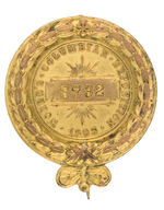 WORLD'S COLUMBIAN EXPOSITION 1893 SERIALLY NUMBERED EMPLOYEES BADGE.