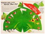 "WEATHER BIRD SHOES PRESENTS WALT DISNEY'S  PETER PAN HAT" PREMIUM.