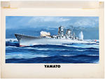 PYRO WORLD WAR II "TABLE TOP NAVY - JAPANESE BATTLESHIP YAMATO" ORIGINAL MODEL KIT BOX LID ART.