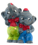 DOUBLE ELMER ELEPHANT RARE TOOTHBRUSH HOLDER.