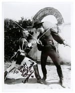 ZORRO RELATED SIGNED PHOTOGRAPH TRIO.