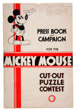 INCREDIBLY RARE "PRESS BOOK AND CAMPAIGN FOR THE MICKEY MOUSE CUT-OUT PUZZLE CONTEST".