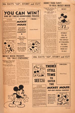 INCREDIBLY RARE "PRESS BOOK AND CAMPAIGN FOR THE MICKEY MOUSE CUT-OUT PUZZLE CONTEST".