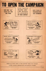 INCREDIBLY RARE "PRESS BOOK AND CAMPAIGN FOR THE MICKEY MOUSE CUT-OUT PUZZLE CONTEST".