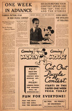 INCREDIBLY RARE "PRESS BOOK AND CAMPAIGN FOR THE MICKEY MOUSE CUT-OUT PUZZLE CONTEST".