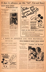 INCREDIBLY RARE "PRESS BOOK AND CAMPAIGN FOR THE MICKEY MOUSE CUT-OUT PUZZLE CONTEST".