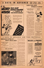 INCREDIBLY RARE "PRESS BOOK AND CAMPAIGN FOR THE MICKEY MOUSE CUT-OUT PUZZLE CONTEST".