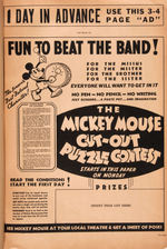 INCREDIBLY RARE "PRESS BOOK AND CAMPAIGN FOR THE MICKEY MOUSE CUT-OUT PUZZLE CONTEST".